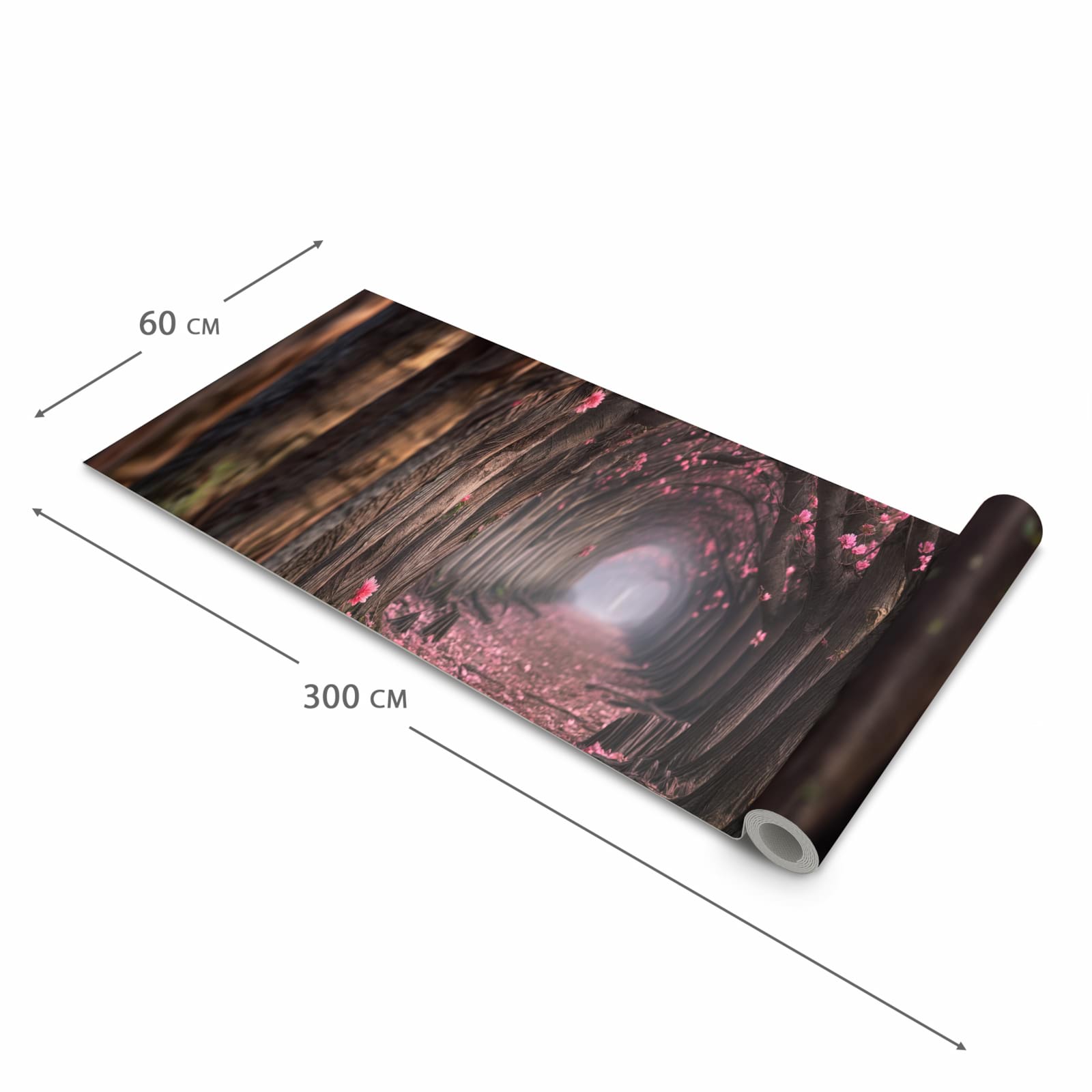 Wasserabweisender Küchenläufer mit Motiv Blütenweg in der Grösse 80x280 cm