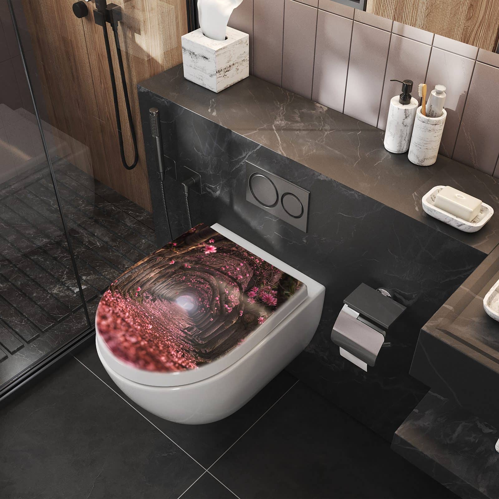 WC-Sitz mit Absenkautomatik Blütenweg