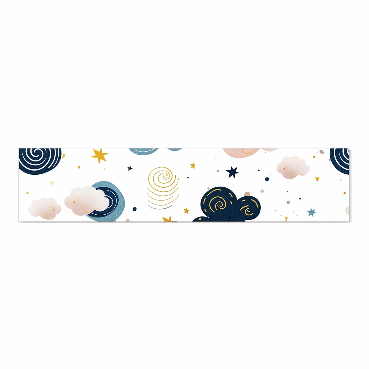 Fleckenresistenter Küchenteppich mit Motiv Wirbelwolken Design in Frontansicht