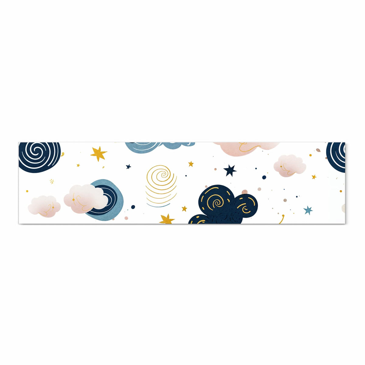 Wasserabweisender Küchenläufer mit Motiv Wirbelwolken Design in Frontansicht