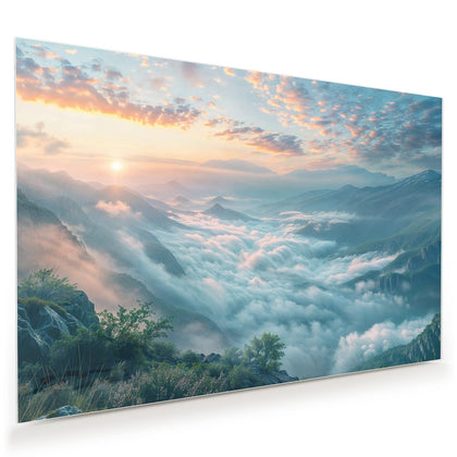 Wandbild mit dem Motiv Wolkenmeer am Morgen