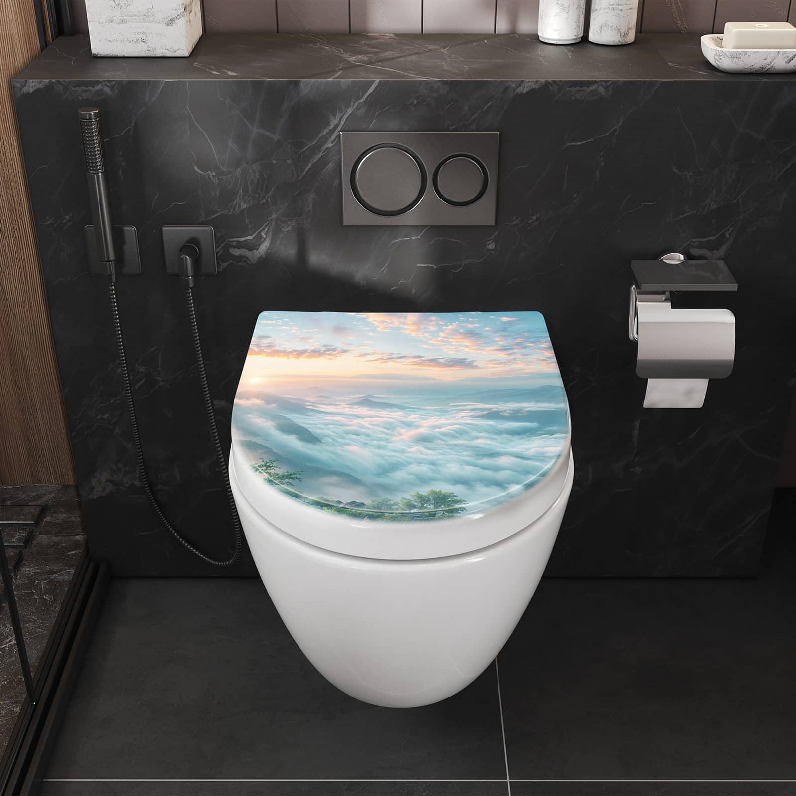 WC-Sitz mit Absenkautomatik Morgennebel in Bergen