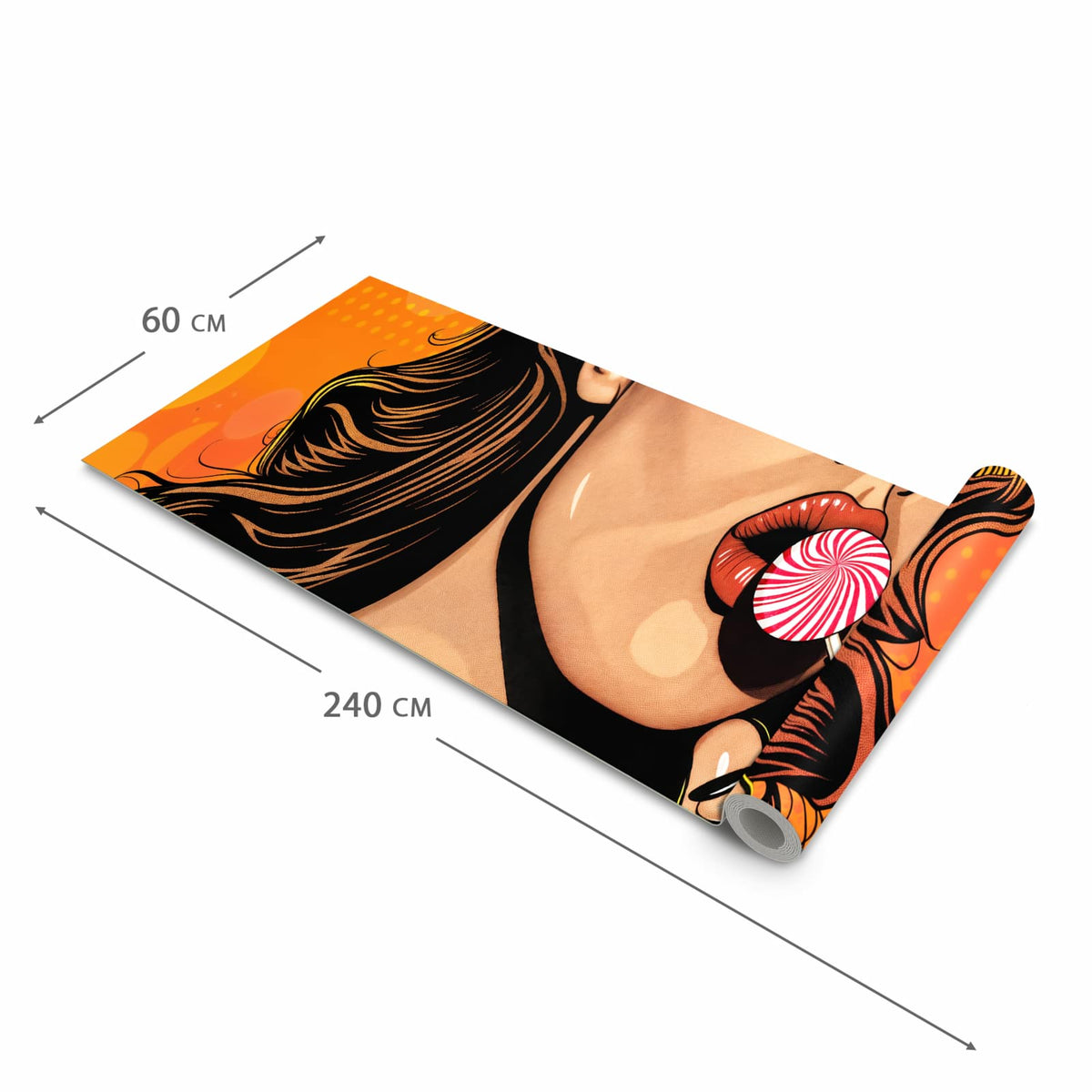 Zeitsparender Küchenteppich mit Motiv Mit und Frau in der Grösse 60x270 cm