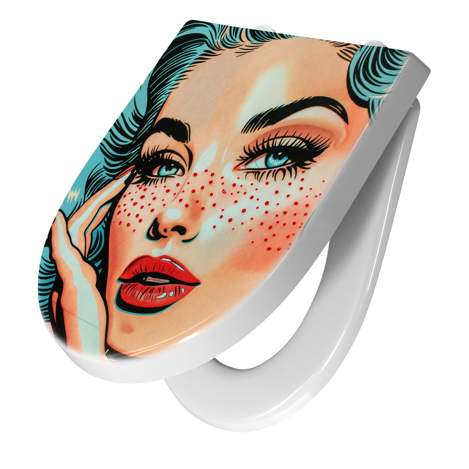 WC-Sitz mit Absenkautomatik Pop Art Porträt