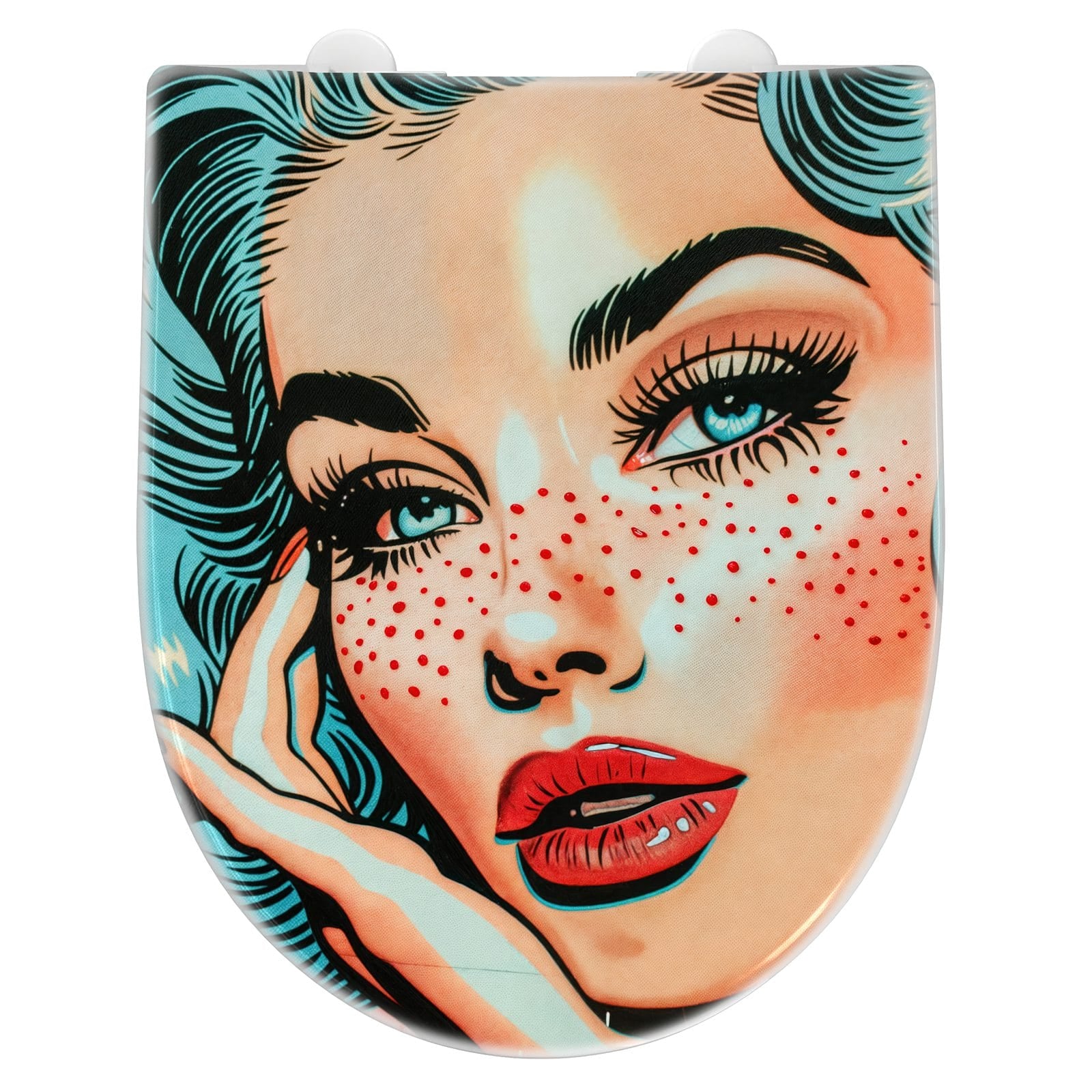 WC-Sitz mit Absenkautomatik Pop Art Porträt