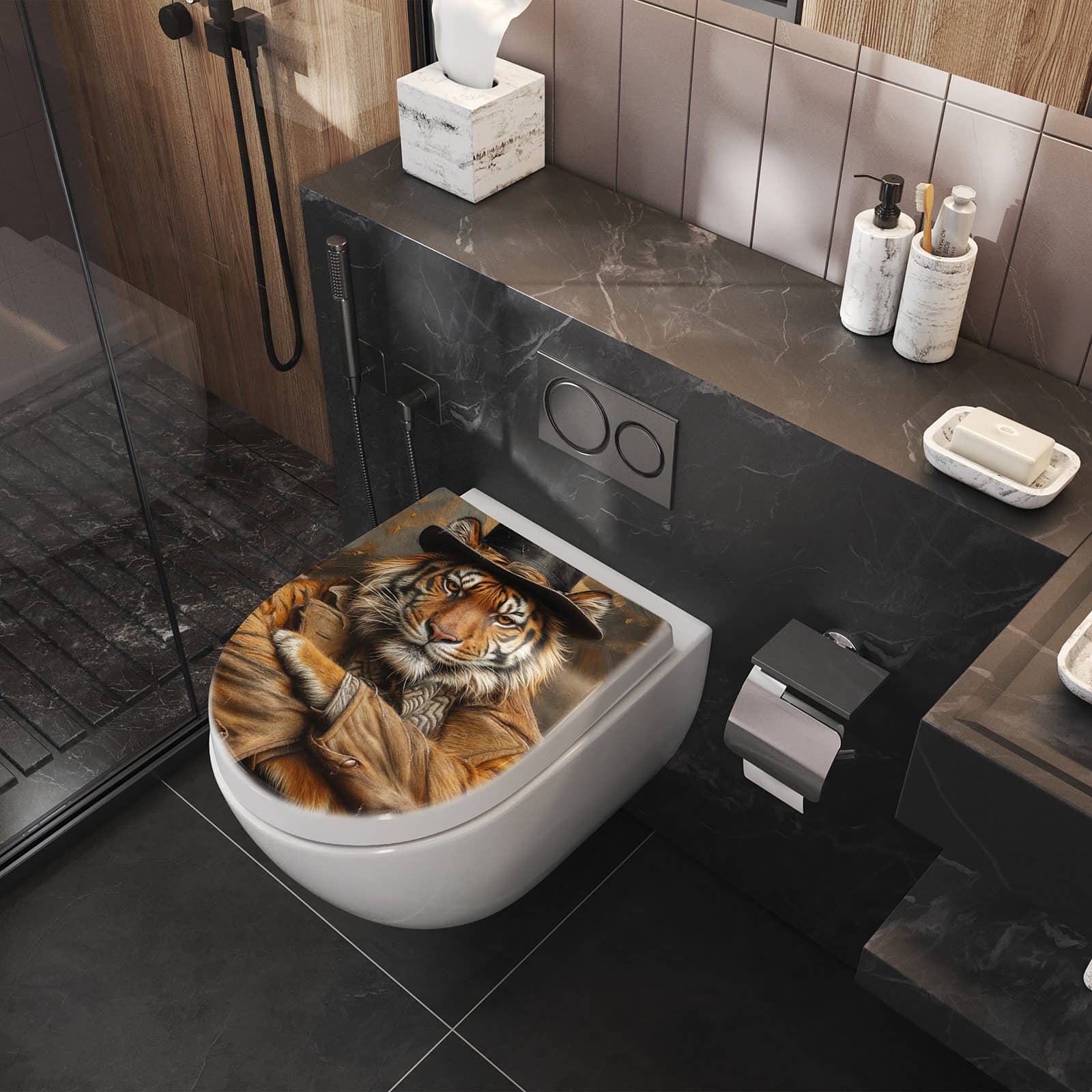 WC-Sitz mit Absenkautomatik Tiger mit Zylinder