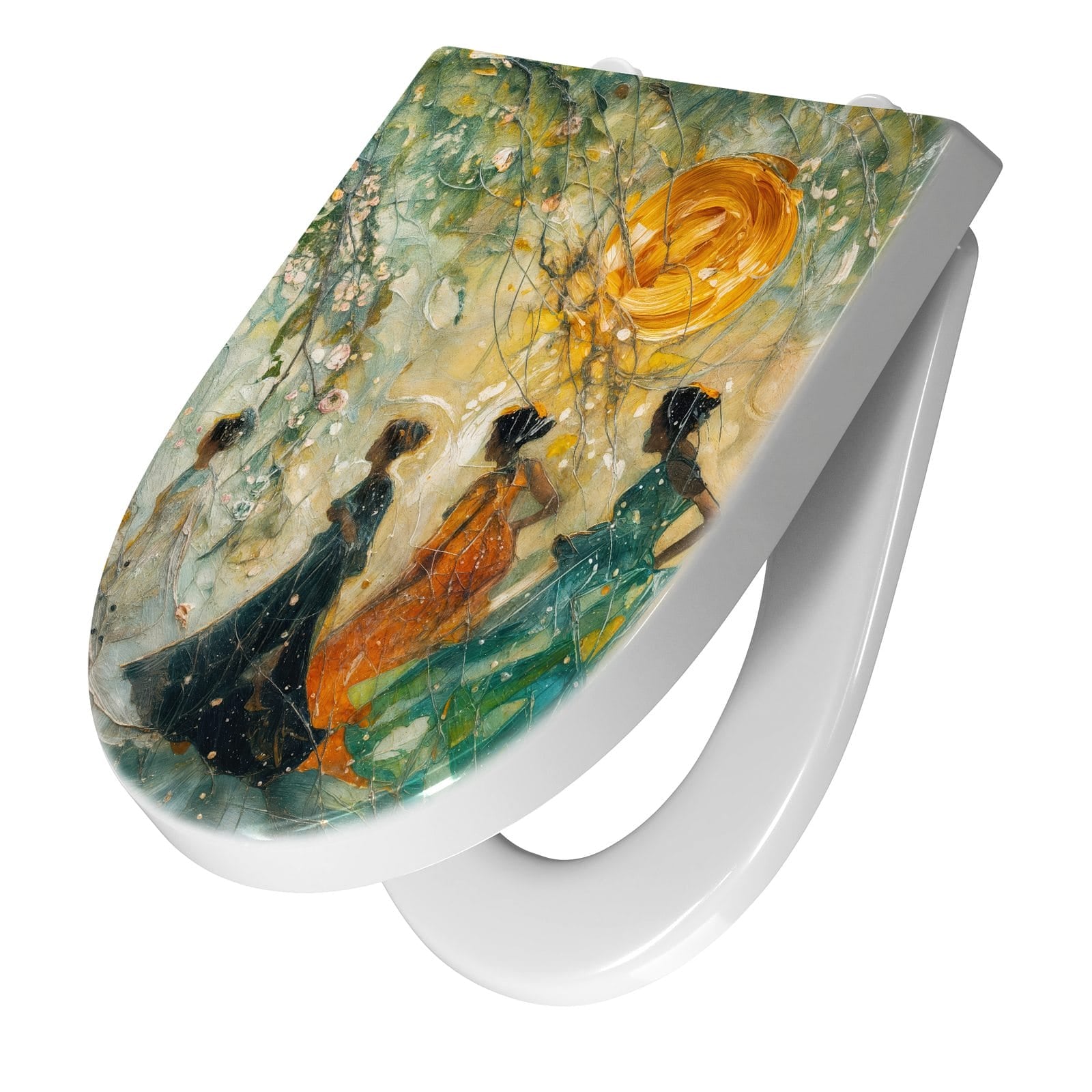WC-Sitz mit Absenkautomatik Festliches Gemälde