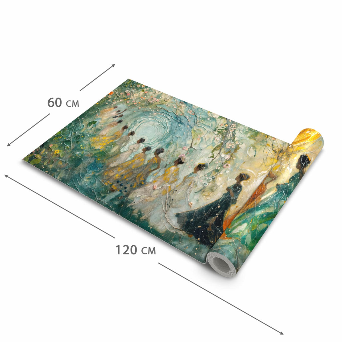 Hygienischer rutschfester Küchenläufer mit Motiv Festliches Gemälde in der Grösse 60x180 cm
