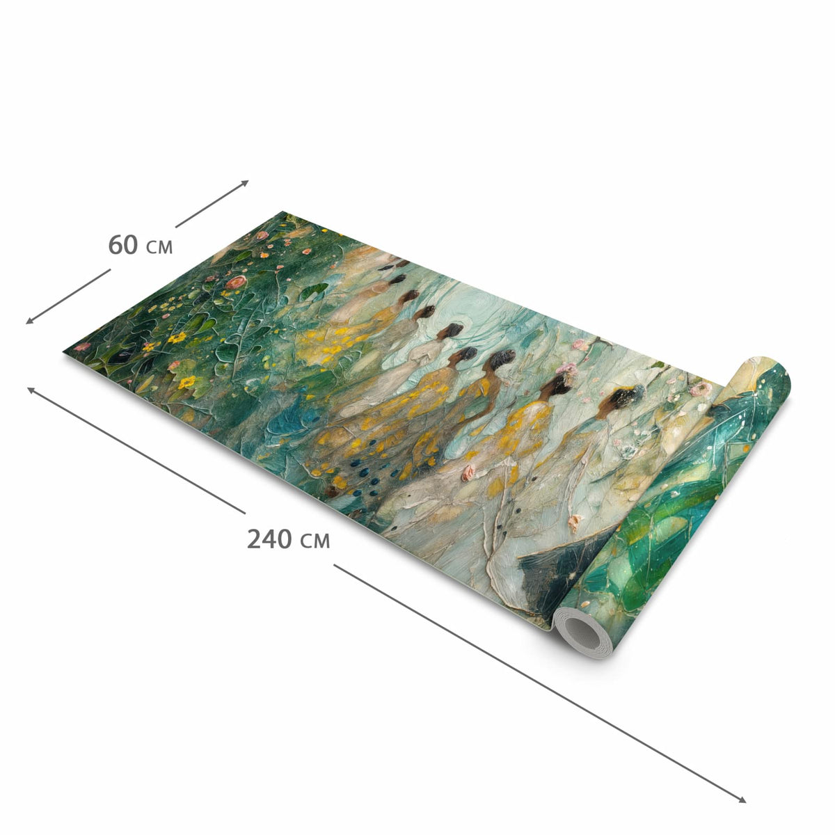 Langlebiger moderner Küchenläufer mit Motiv Festliches Gemälde in der Grösse 60x180 cm