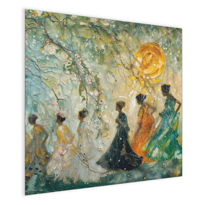Magnettafel mit dem Motiv Spaziergang in Blüten