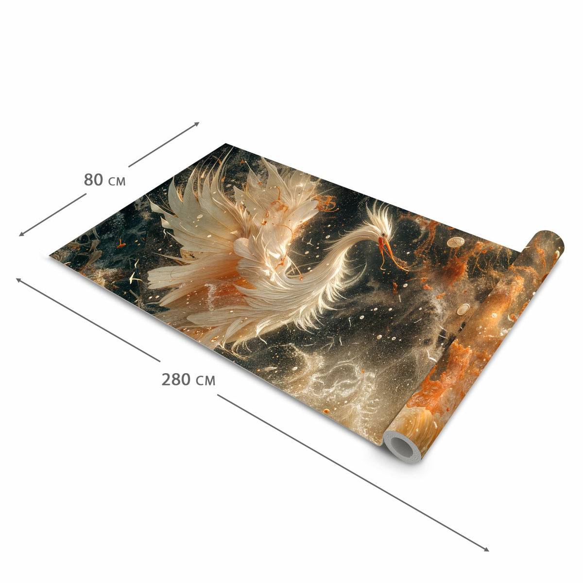 Bodenläufer mit Motiv Eleganter Vogel in der Grösse 60x150 cm für sichere Aufbewahrung