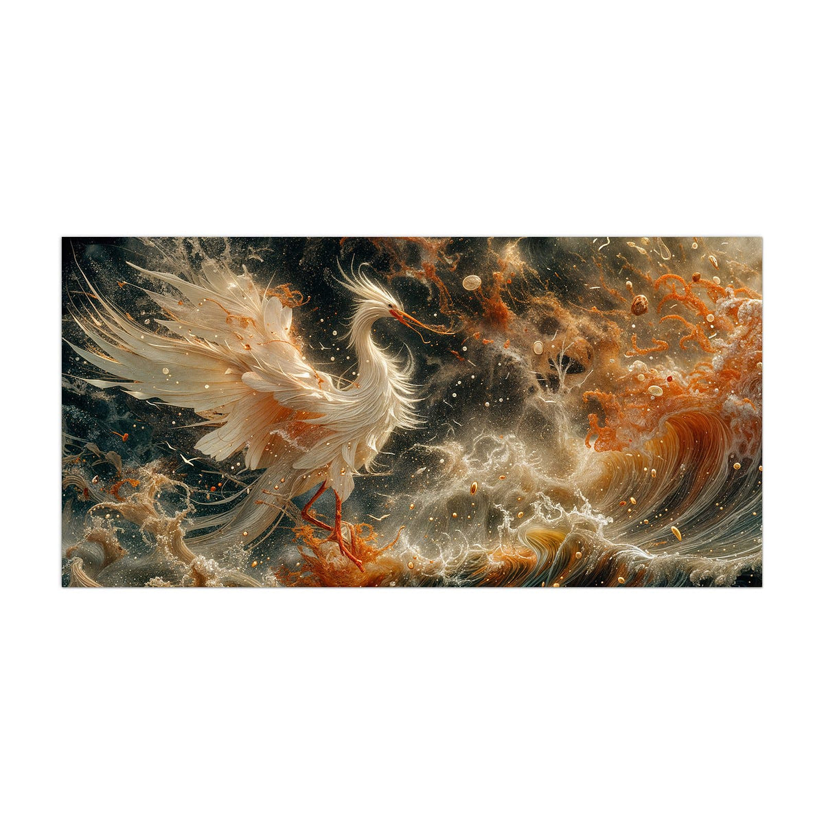 Küchenrückwand aus Glas Eleganter Vogel im Hochformat, Motiv bildfüllend von vorn