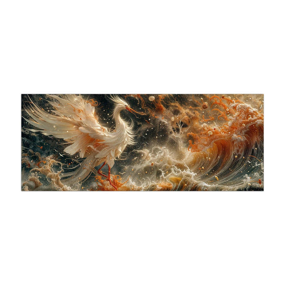 Küchenrückwand aus Glas Eleganter Vogel im Hochformat, Motiv bildfüllend von vorn