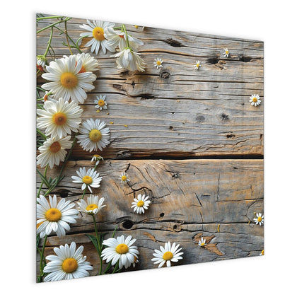 Magnettafel mit dem Motiv Gänseblümchen auf Holz