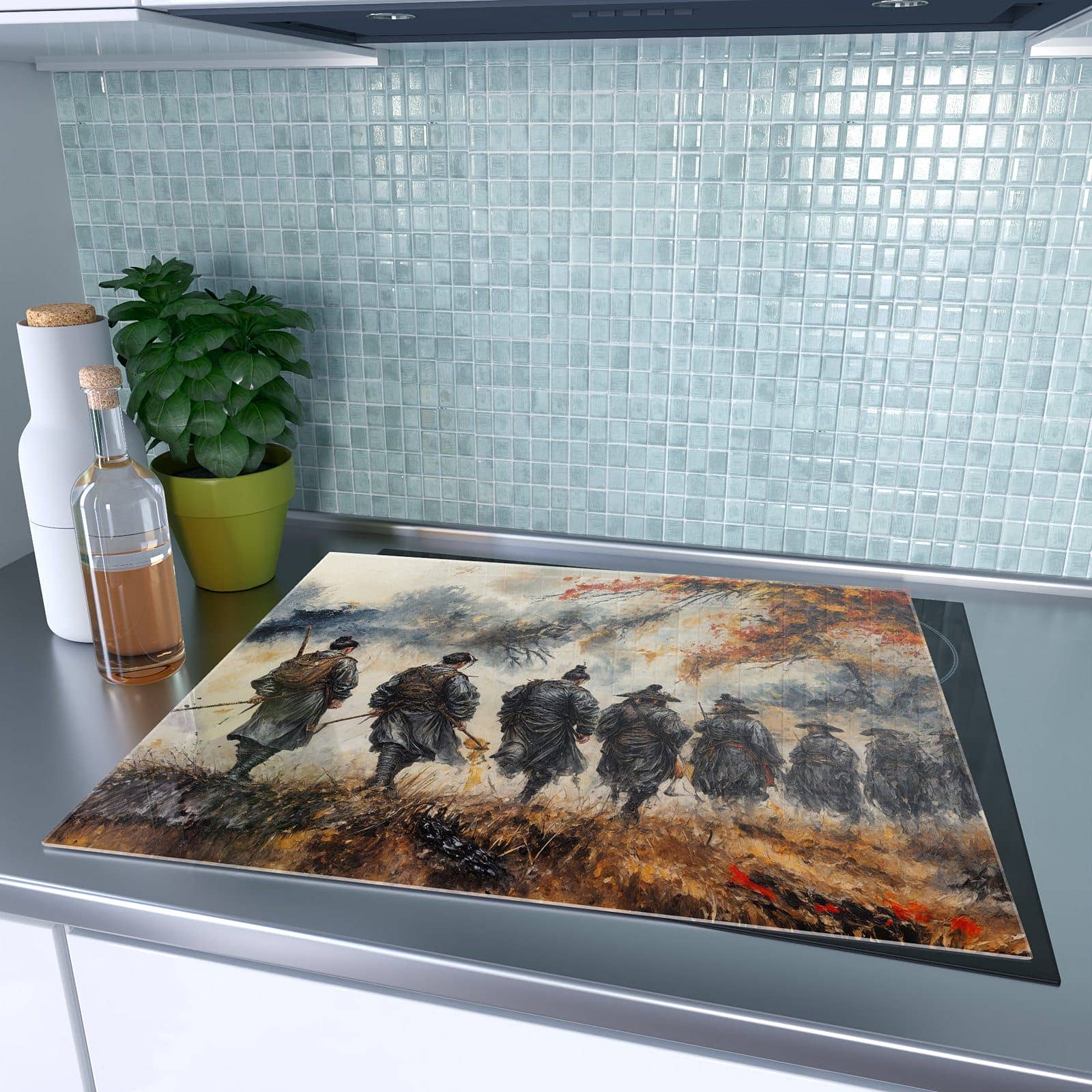 1-teilige Herdabdeckplatten für den Herd mit Spezialkräfte Herbst-Motiv auf dem Ceranfeld