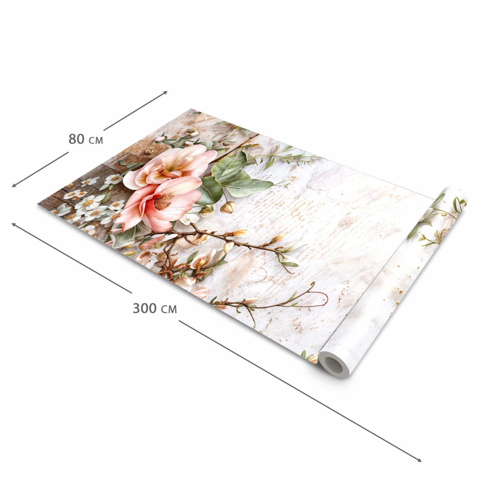 Langlebiger Teppich für die Küche mit Motiv Warme Blumenarrangement in der Grösse 90x180 cm