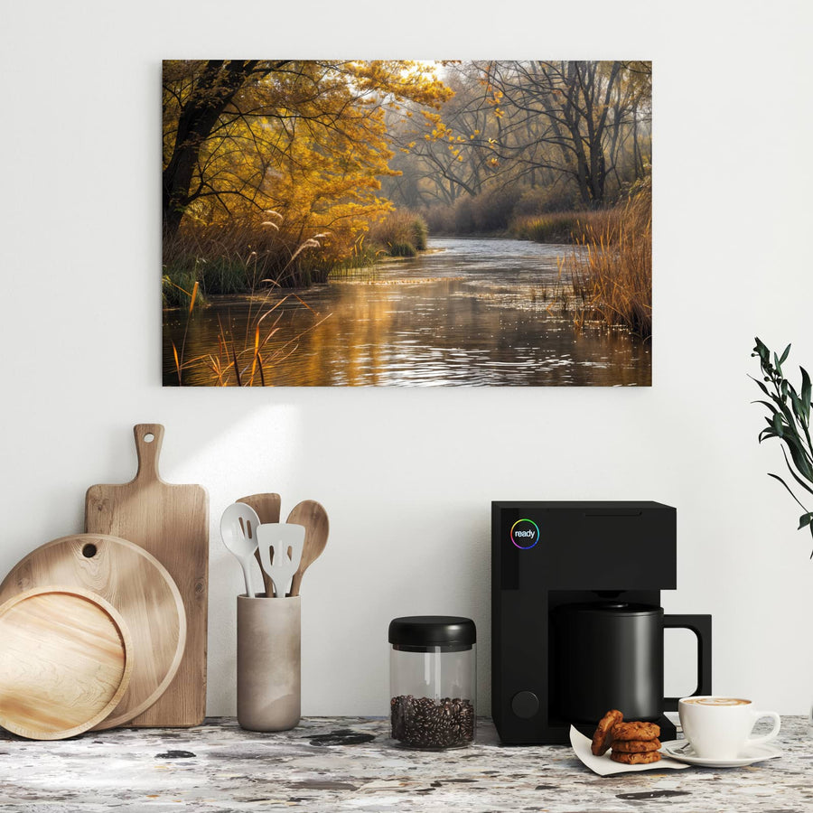 Maße Metall Magnettafel - Schilf am Herbstfluss