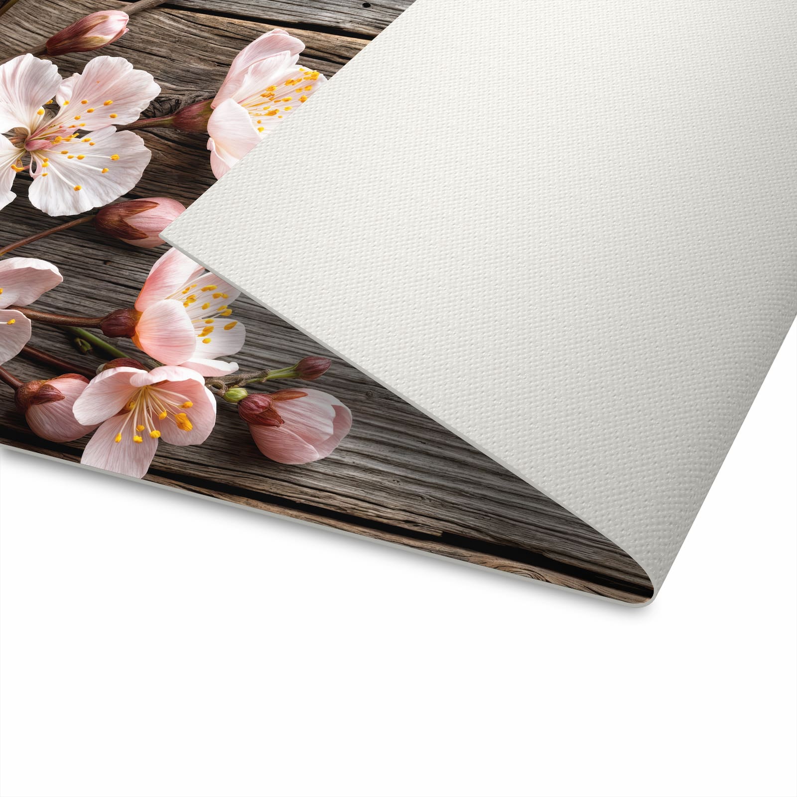 Moderner Küchenläufer mit Motiv Holz von Kirschblüten für sichere Aufbewahrung