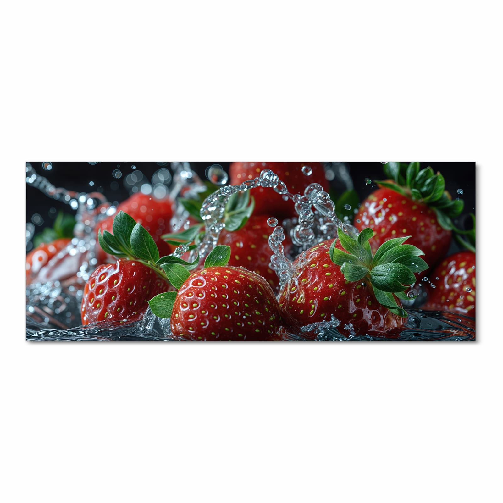 Pflegeleichter Küchenvorleger mit Motiv Erdbeeren von Frische in Frontansicht