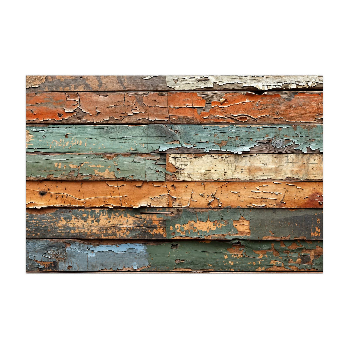 Küchenrückwand aus Glas Antike Holzplanken im Hochformat, Motiv bildfüllend von vorn