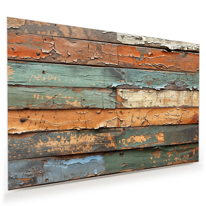Wandbild mit dem Motiv Antike Holzplanken