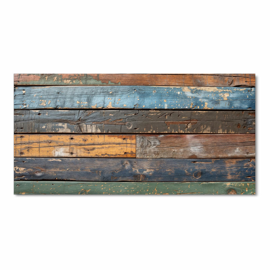 Maße Küchenläufer - Planken in Blau und Rost