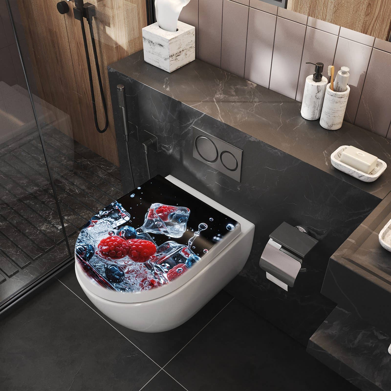 WC-Sitz mit Absenkautomatik Beeren Eiswürfel