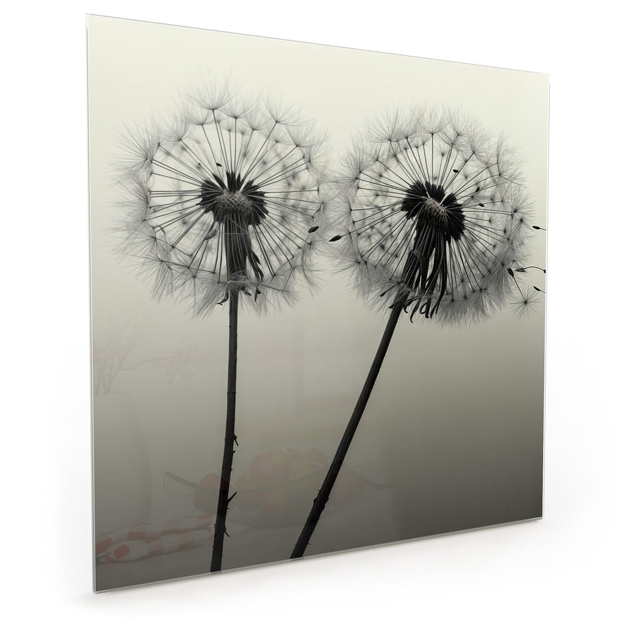 Maße Küchenrückwand Pusteblume in Sepia aus Glas