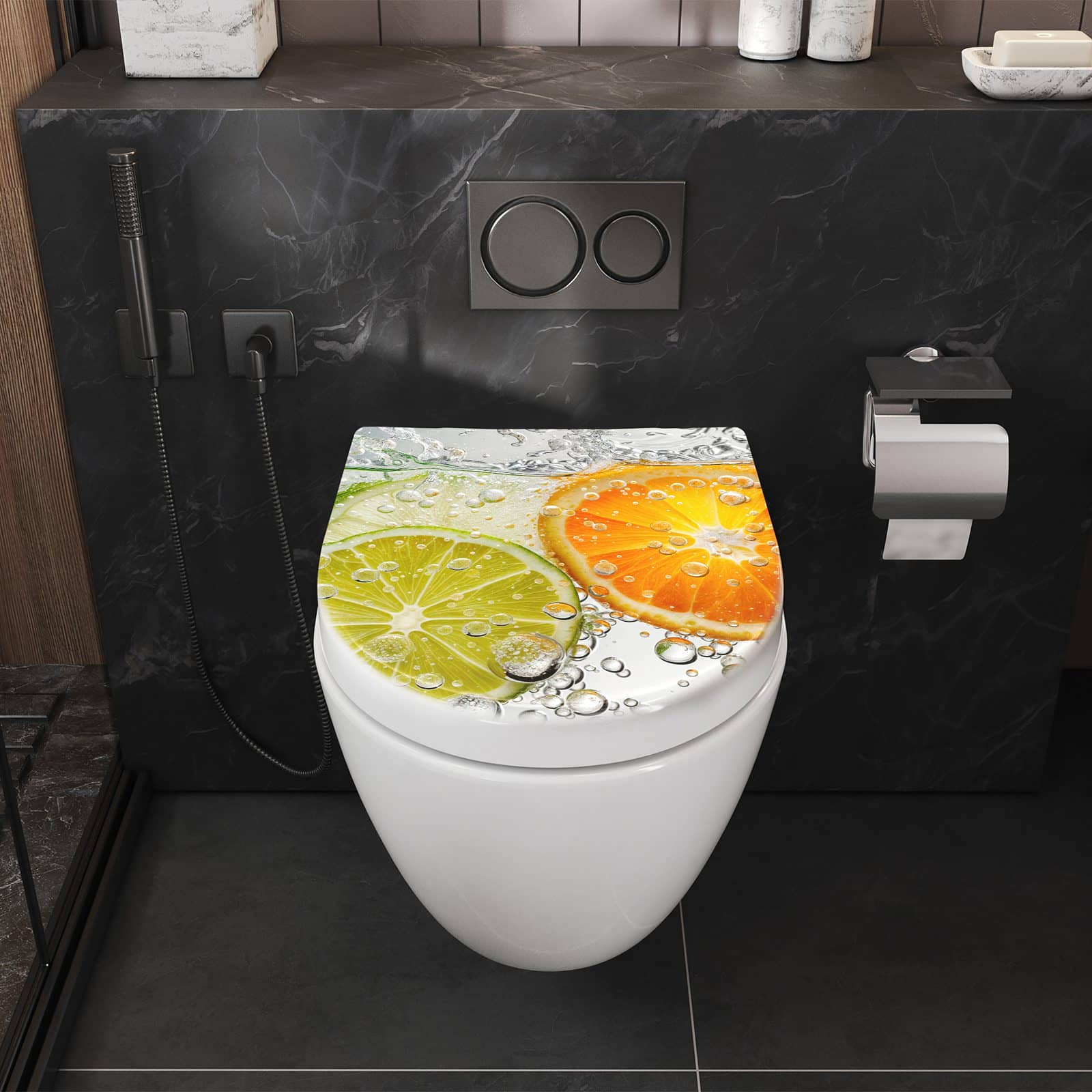 WC-Sitz mit Absenkautomatik Frucht Spritzer