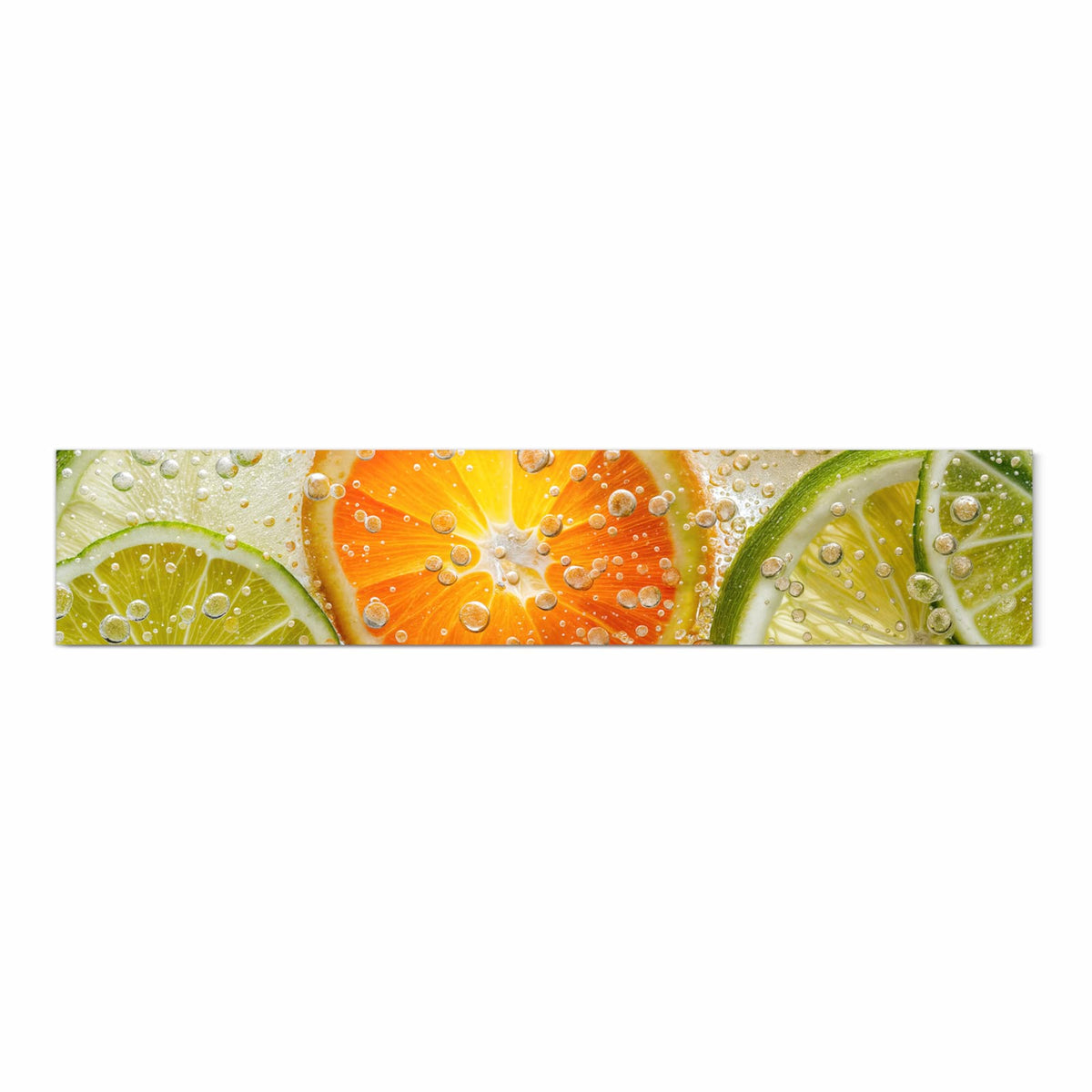 Langlebiger waschbarer Küchenteppich mit Motiv Frucht Spritzer in Frontansicht