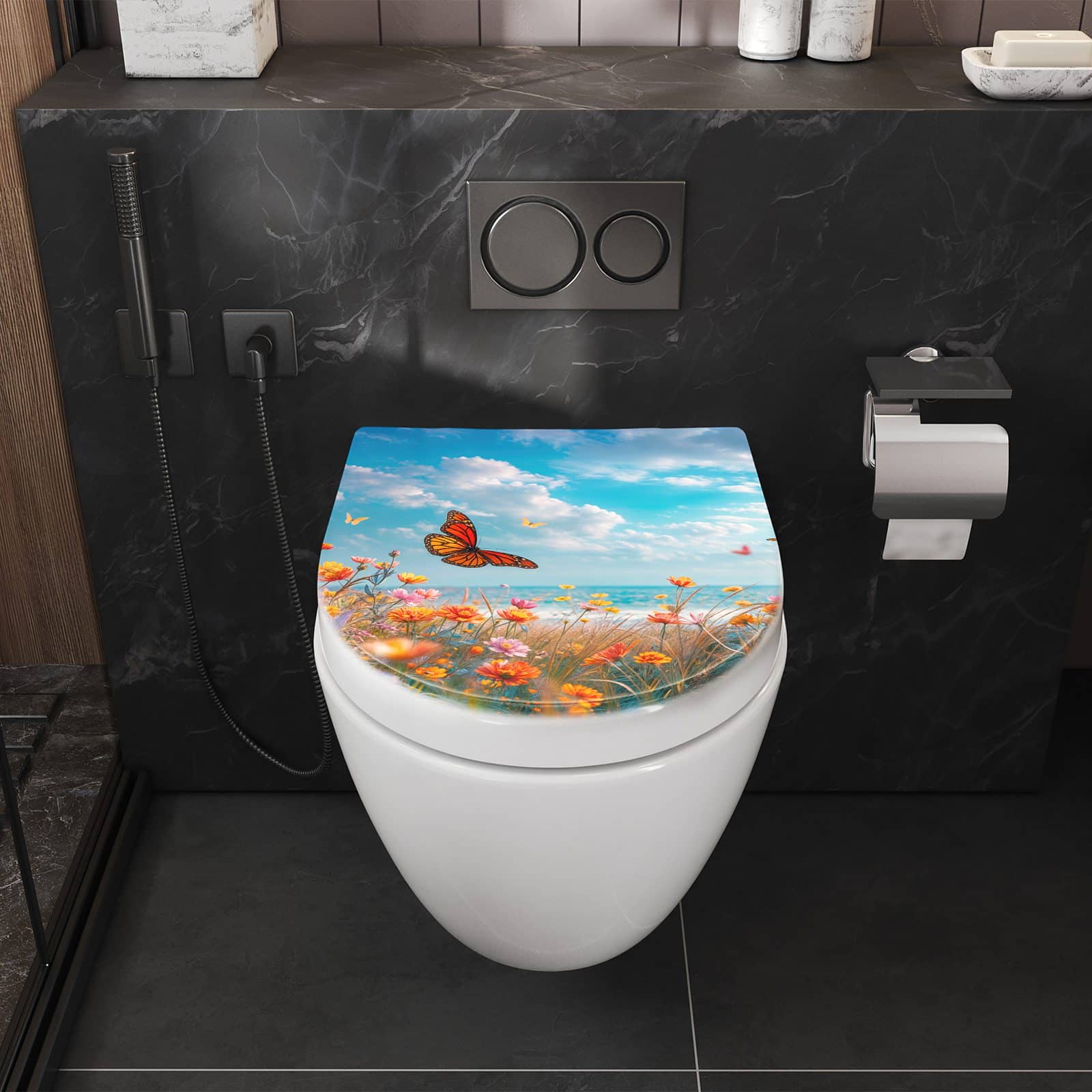 WC-Sitz mit Absenkautomatik Sommerblumenwiese