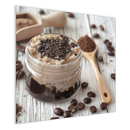 Magnettafel mit dem Motiv Kaffeedessert im Glas