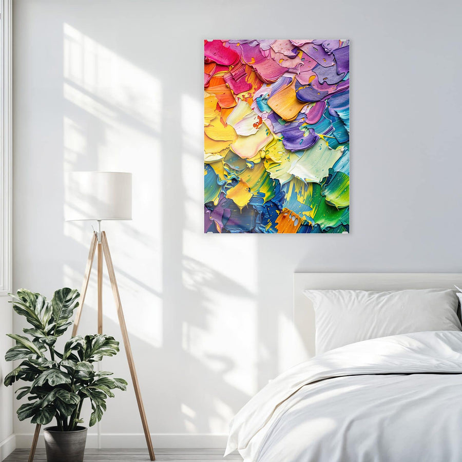 Maße Wandbild - Regenbogenfarben - Hochformat