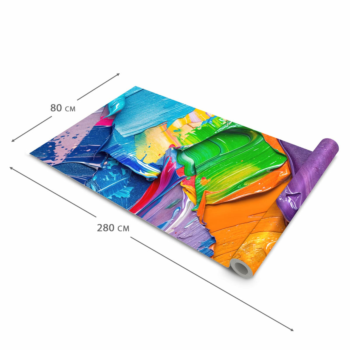 Bodenläufer mit Motiv Farbsymphonie in der Grösse 60x150 cm für sichere Aufbewahrung