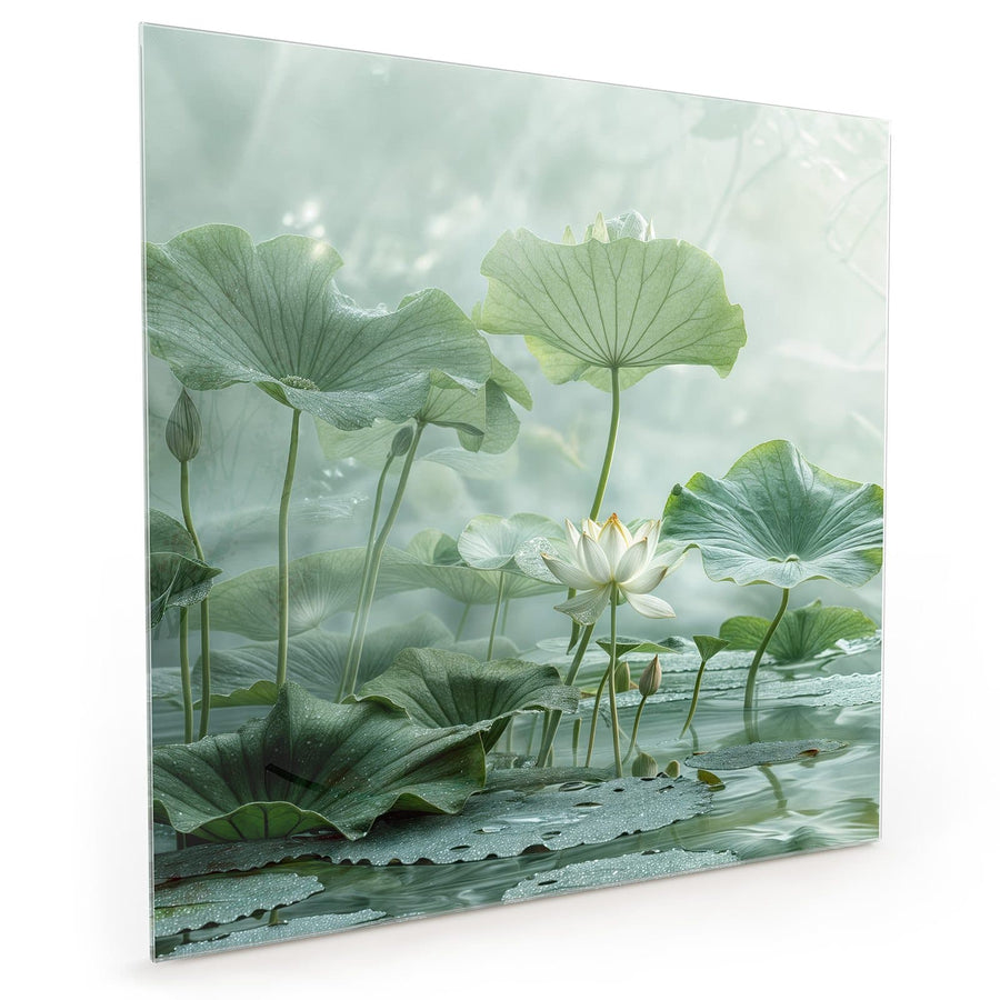Maße Küchenrückwand Lotusteich aus Glas