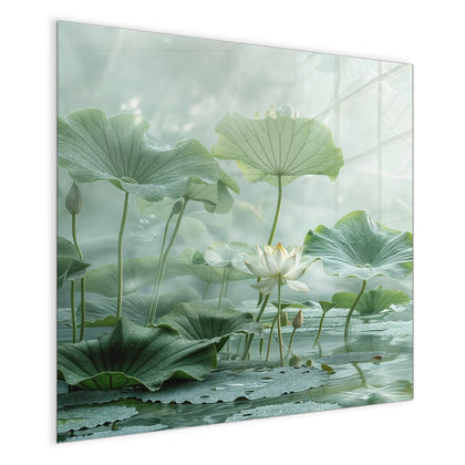 Magnettafel mit dem Motiv Lotusteich