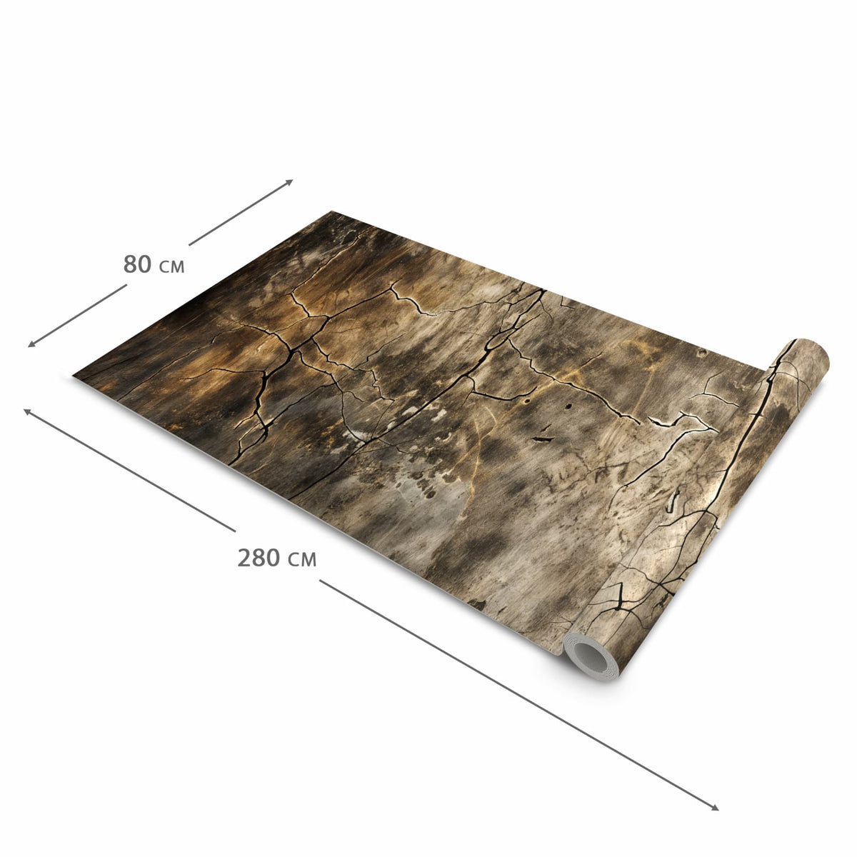 Geräuschdämpfender Küchenteppich mit Motiv Abstrakte Verwitterung in der Grösse 60x120 cm