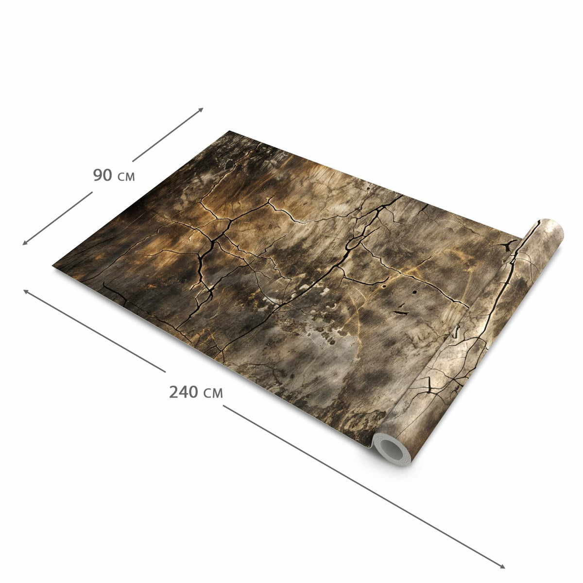 Komfortabler Küchenteppich mit Motiv Abstrakte Verwitterung in der Grösse 60x120 cm