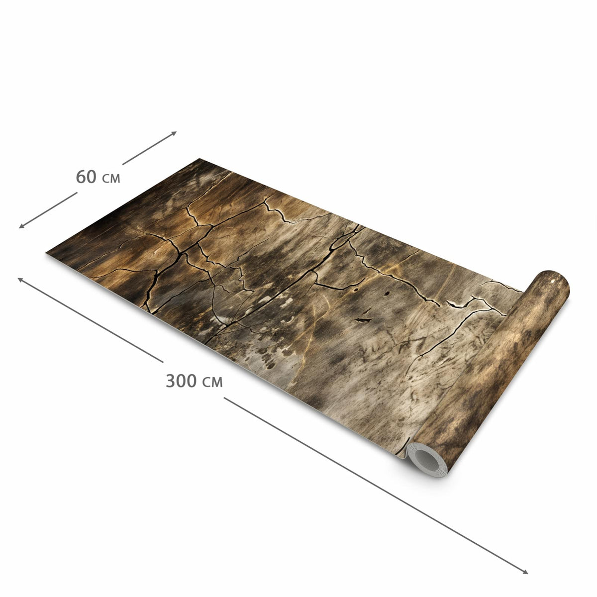 Farbbeständiger abwaschbarer Küchenläufer mit Motiv Abstrakte Verwitterung in der Größe 60x120 cm