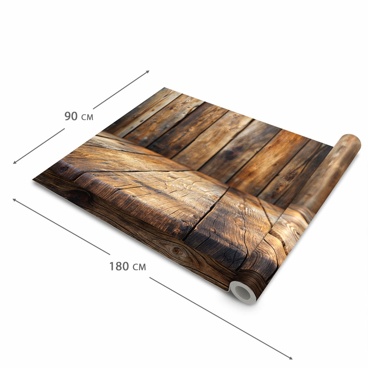 Waschbarer rutschfester Küchenläufer mit Motiv Holzbodenoptik in der Grösse 60x120 cm