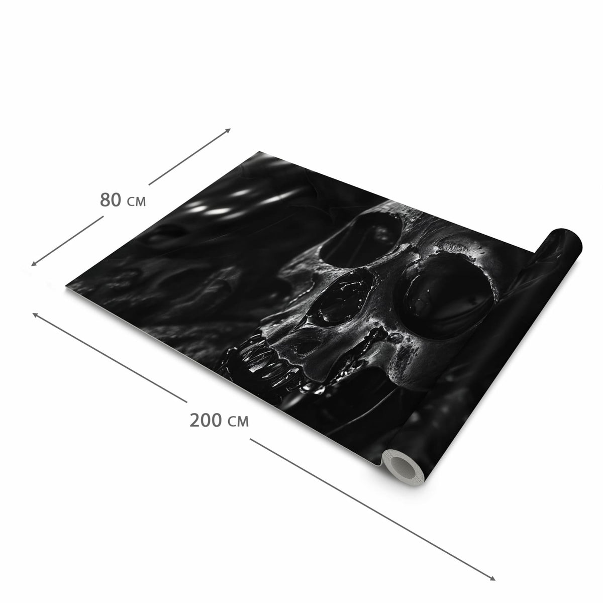 Küchenteppich mit Motiv Schädelaufnahme in der Grösse 90x240 cm für sicheres Aufbewahren