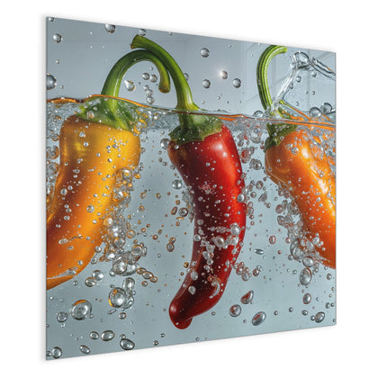 Magnettafel mit dem Motiv Spritzige Paprika
