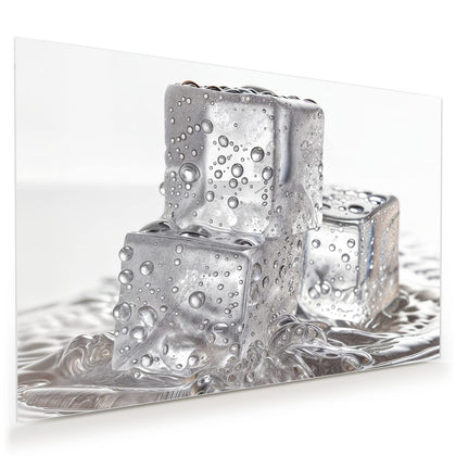 Wandbild mit dem Motiv Drei Eiswürfel
