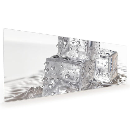 Küchenrückwand mit dem Motiv Drei Eiswürfel
