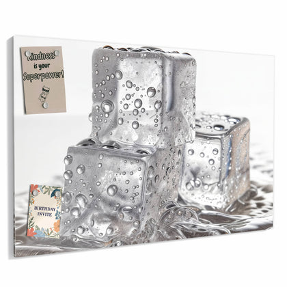 Metall Magnettafel mit dem Motiv Drei Eiswürfel