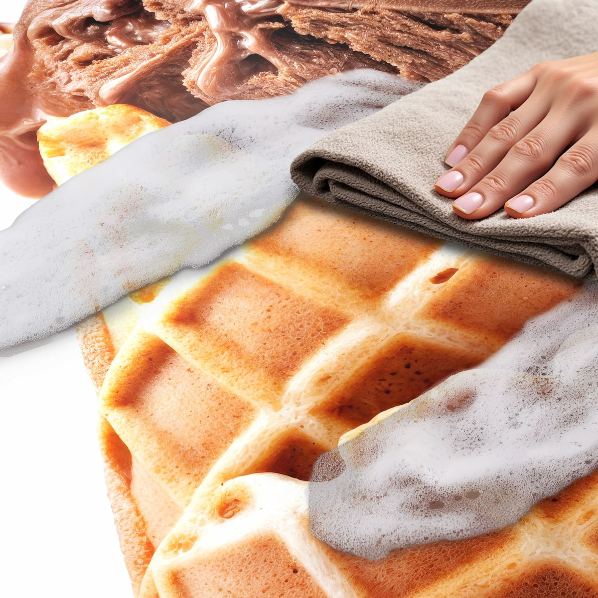 Pflegeleichter Küchenläufer mit Motiv Leckeres Eiscreme Trio, einfach zu reinigen und strapazierfähig