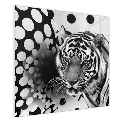 Magnettafel mit dem Motiv Tiger und Kreise