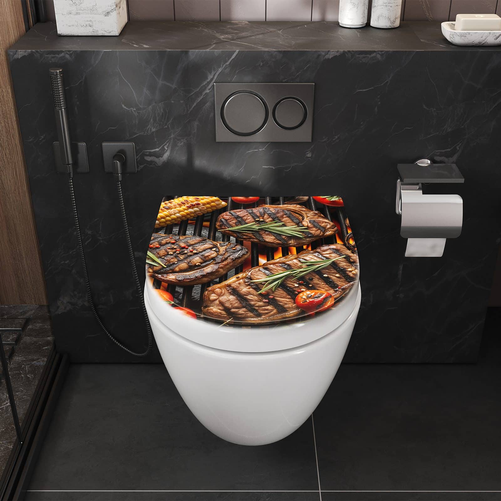 WC-Sitz mit Absenkautomatik Sanfte Grillplatte