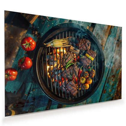 Wandbild mit dem Motiv Sommergrillfest