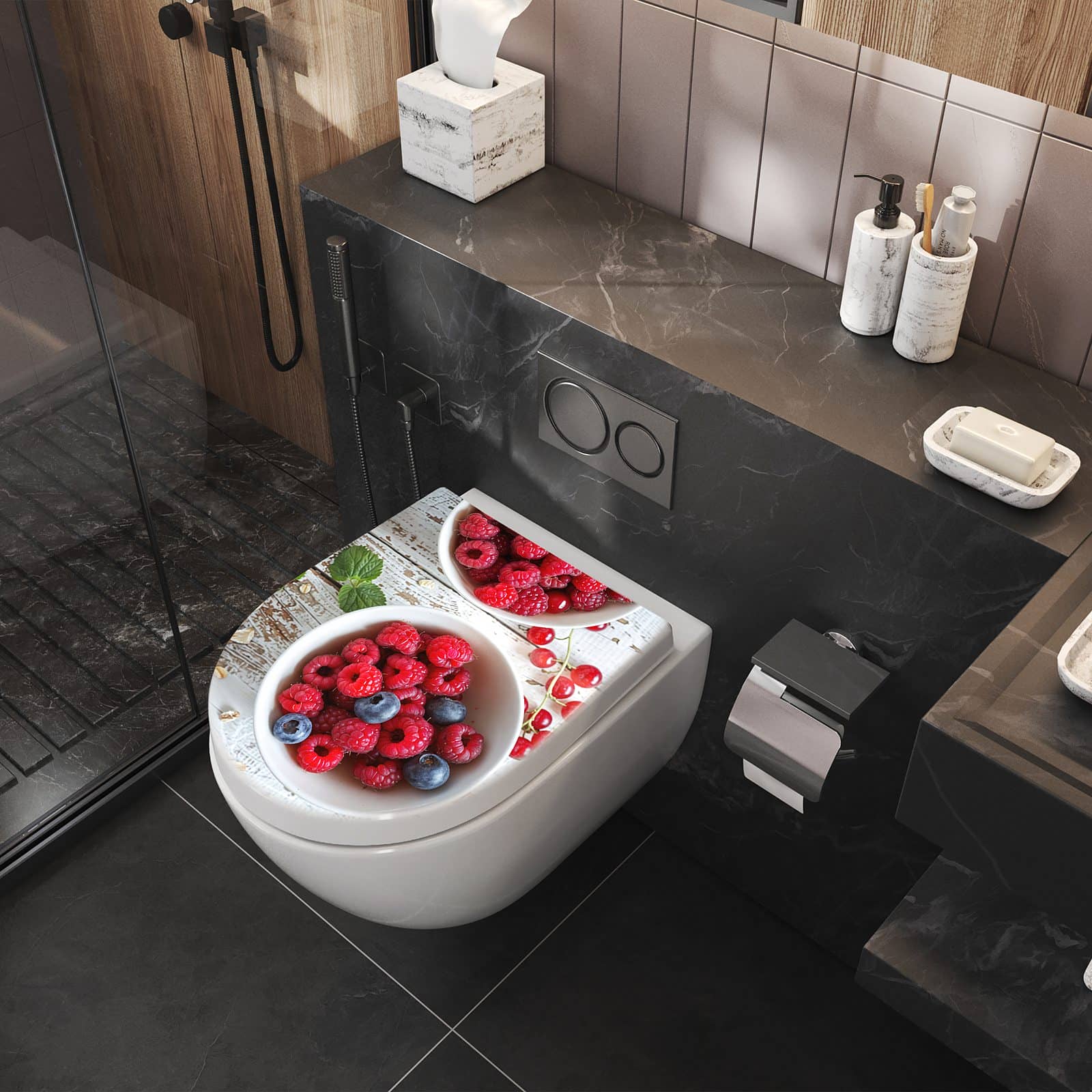 WC-Sitz mit Absenkautomatik Himmlische Beeren